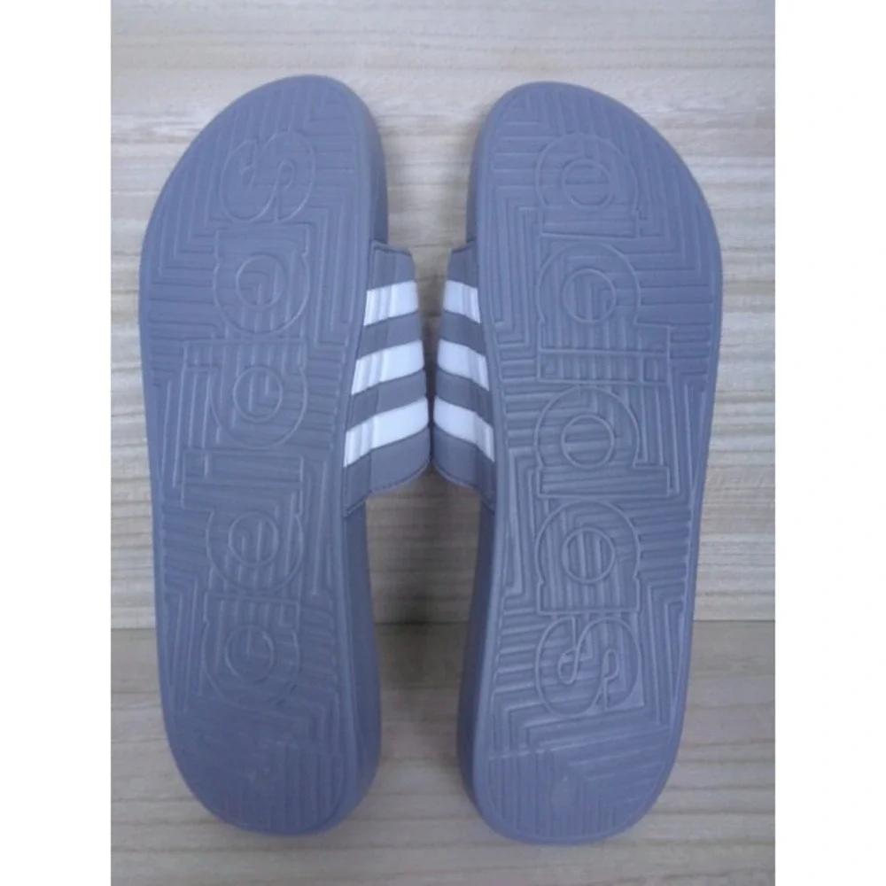 Adidas Unisex Adissage Slides Sandal Gray/White Mens Size‎ 18